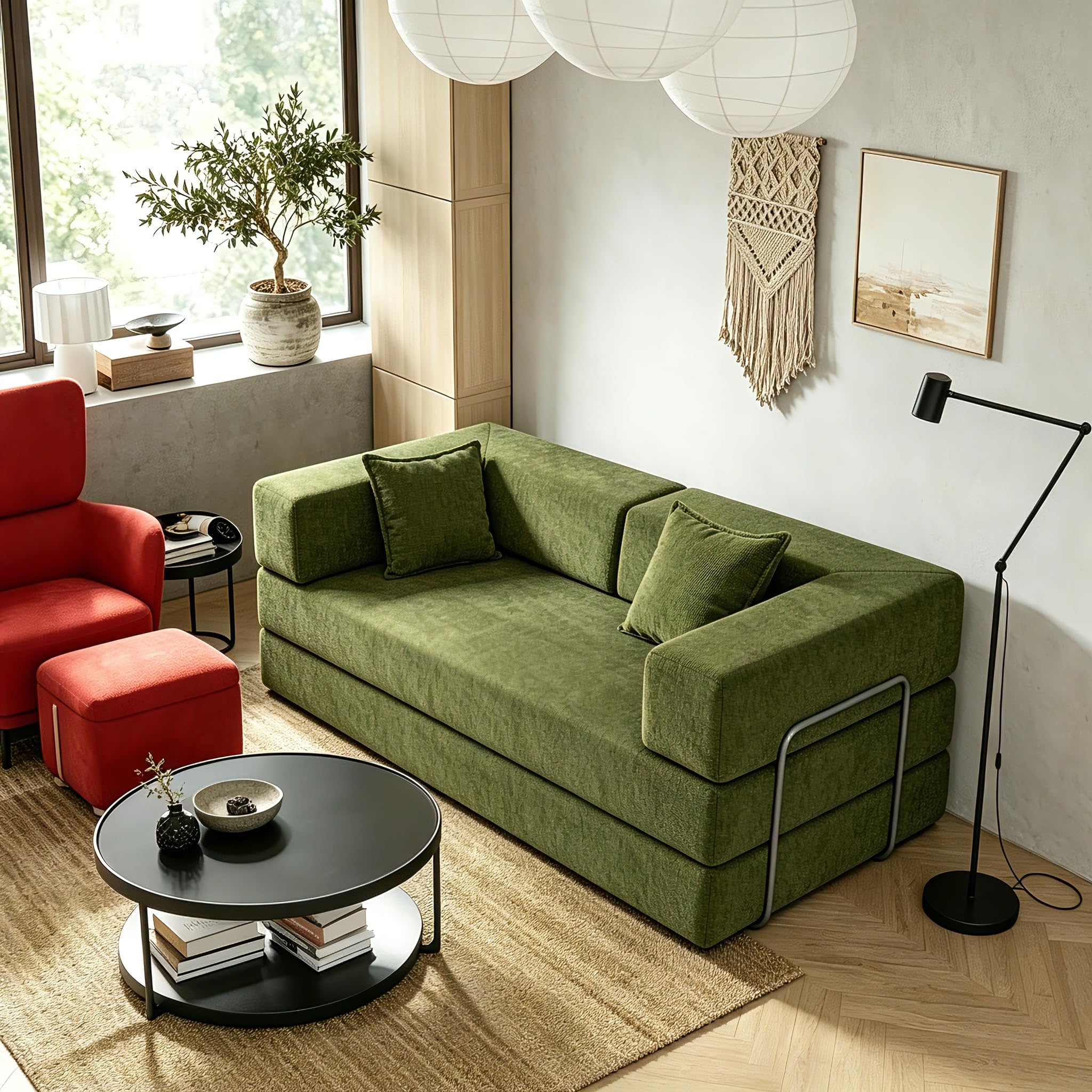 Panana Boneless Sofa Bed, 5 in 1 Folding Modular Convertible Couch
