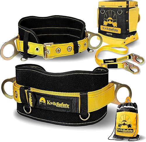 Miniatura 8 de KwikSafety (Charlotte, NC) BEAVER COLA COMBO  Cinturón de seguridad de 39 a 58 pulgadas y bolsa de pernos de lona resistente con costuras reforzadas