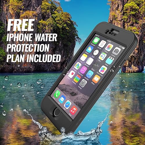 Vista 4 de Dog & Bone - Funda impermeable topless compatible con iPhone 7, color negro