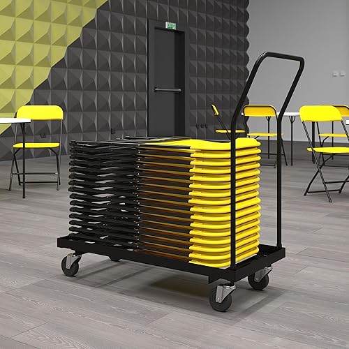 Vista 10 de Black Folding Table Dolly for Round Folding Tables or 4-6 FT. Rectangular Folding Tables