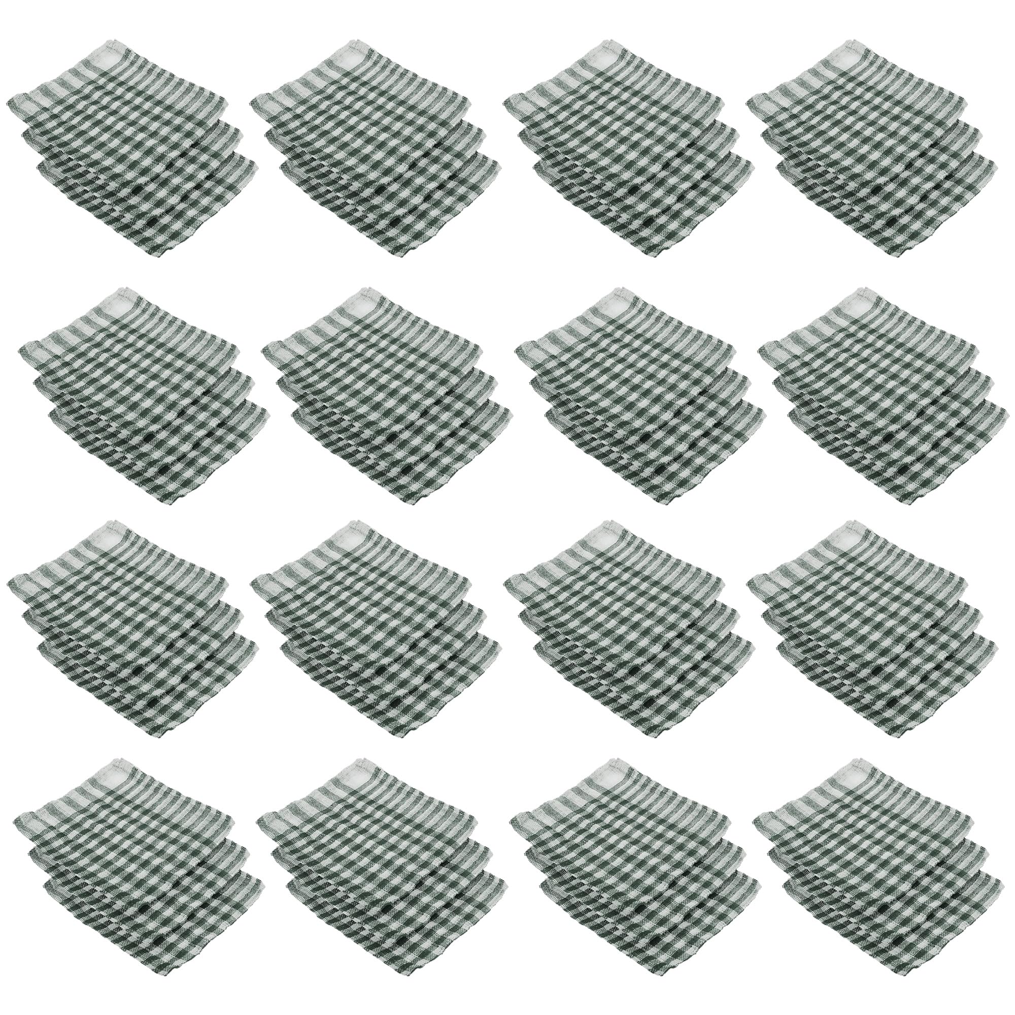Kuber Industries Pack of 48 Cotton Cloth for Cleaning | Duster Cloth for Home Cleaning | Wiping Cloth for Kitchen | Kitchen Napkins | Green (B0D8T5QPD8) Amazon Price History, Amazon Price Tracker