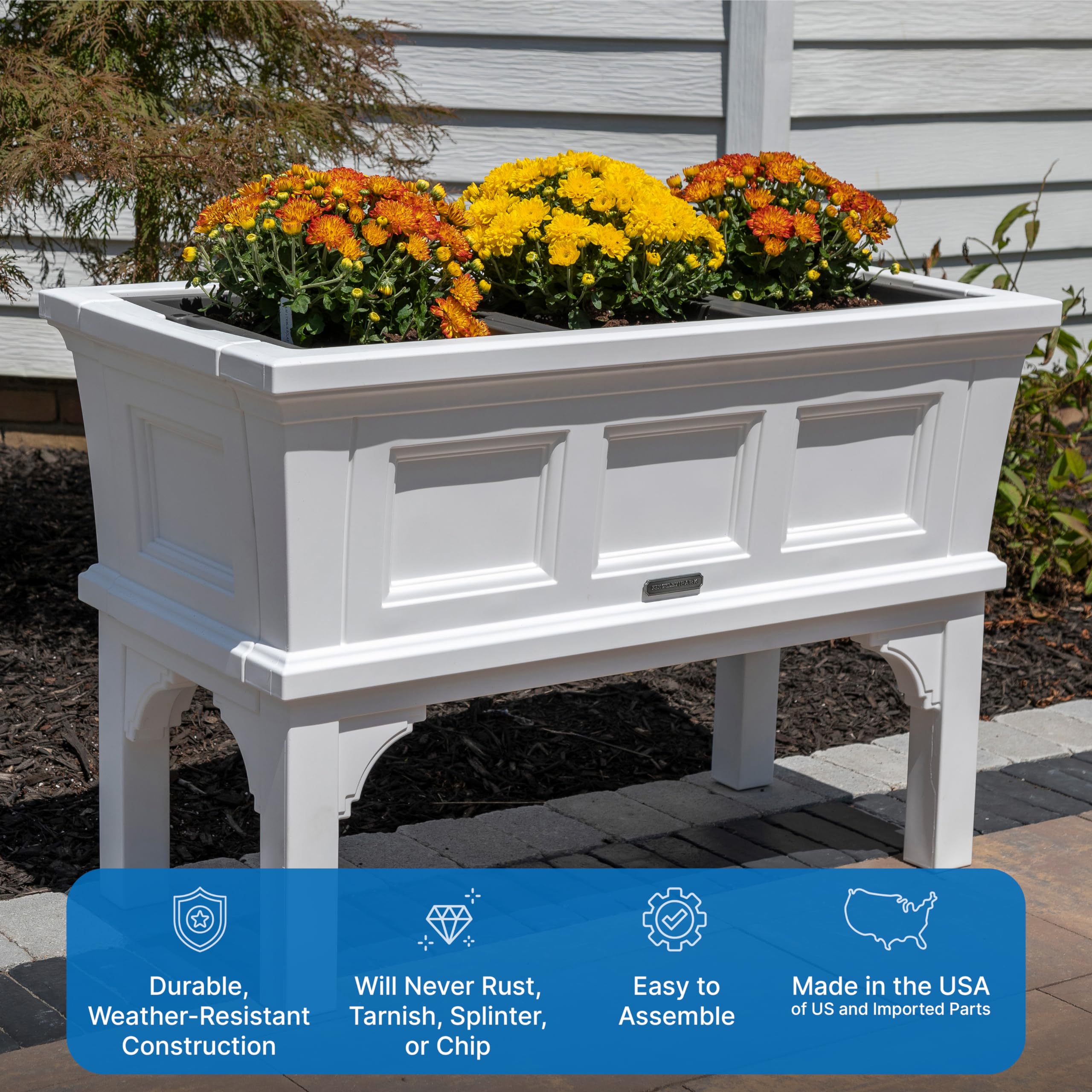 Snapklik.com : Atherton Raised Planter Box, Large Planters For Outdoor ...