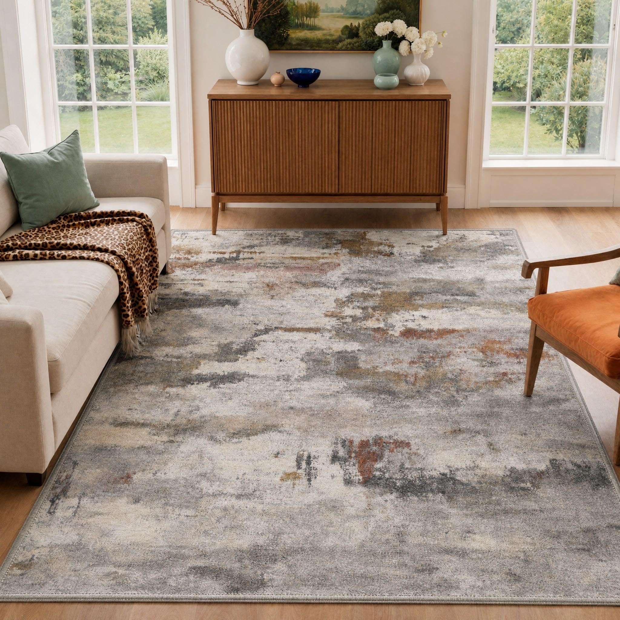 BEIMO 6X9 Area Rug for Living Room, Modern Abstract Soft Washable Non Slip