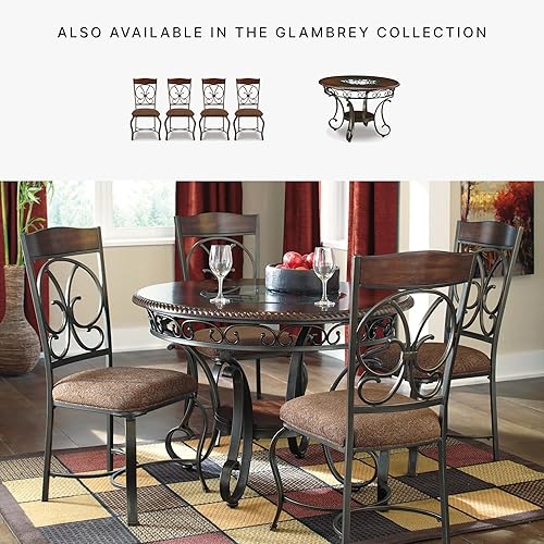 Miniatura 5 de Signature Design by Ashley Glambrey - Silla de comedor tapizada 4 unidades color marrón