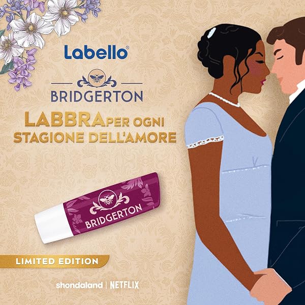 Labello Bridgerton Limited Edition Blackberry Pie 4.8g, Limited Edition Tinted Lip Balm, 24h Moisturizing Lip Balm with Blackberry Aroma and Brilliant Colour - 2