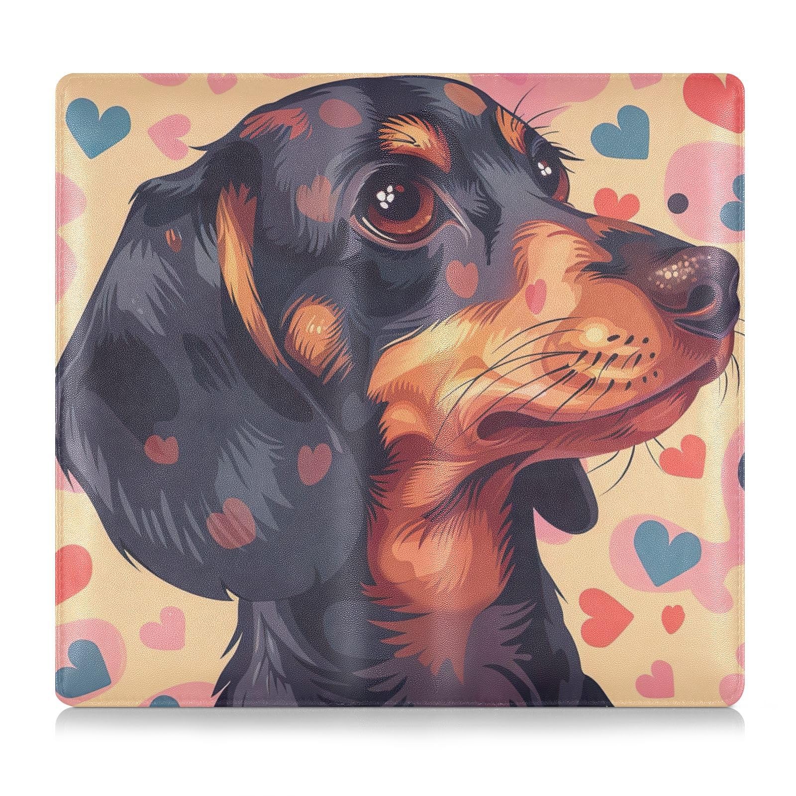 Takiito Car Registration and Insurance Card Holder, Dachshunds PU Leather Glove Box Organizers for Cards Driving Licence Documents, Vehicle Accessories