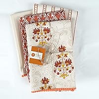 Vista 15 de TARAN LIVING Paños de Cocina y de Té Estampados de Algodón con Barra para Platos, 18 x 28 pulgadas con Ribetes, Juegos de Paños de Cocina de Algodón