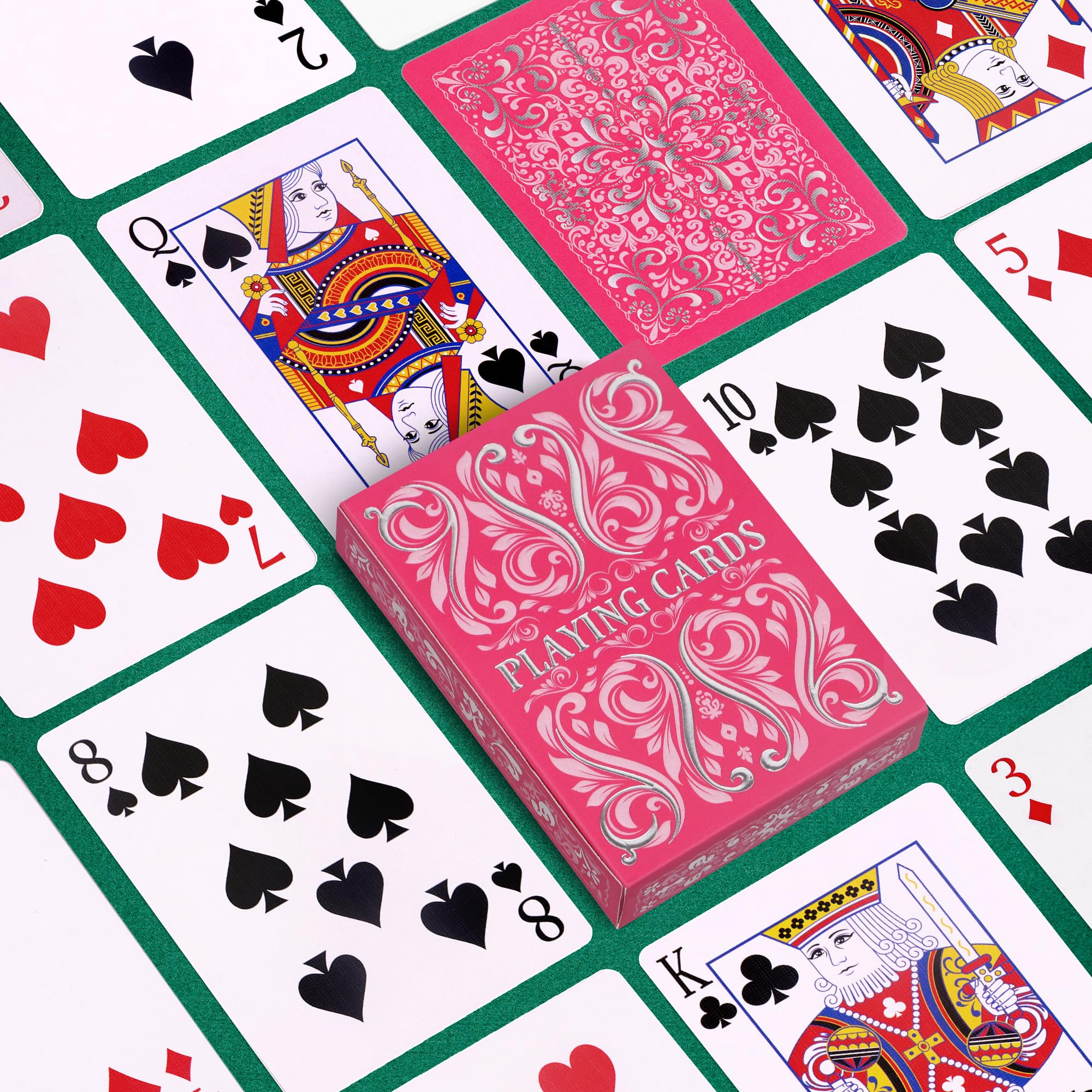 Aomaic Playing Cards 2 Pack Standard Index Playing Card Premium Poker Set Card Games for Adults Deck of Playing Cards for Travel Camping Family Games Night Party Games - Image 4