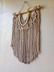 Painel em macrame Decoração moderna boho chic escandinavo minimalista feito a mão