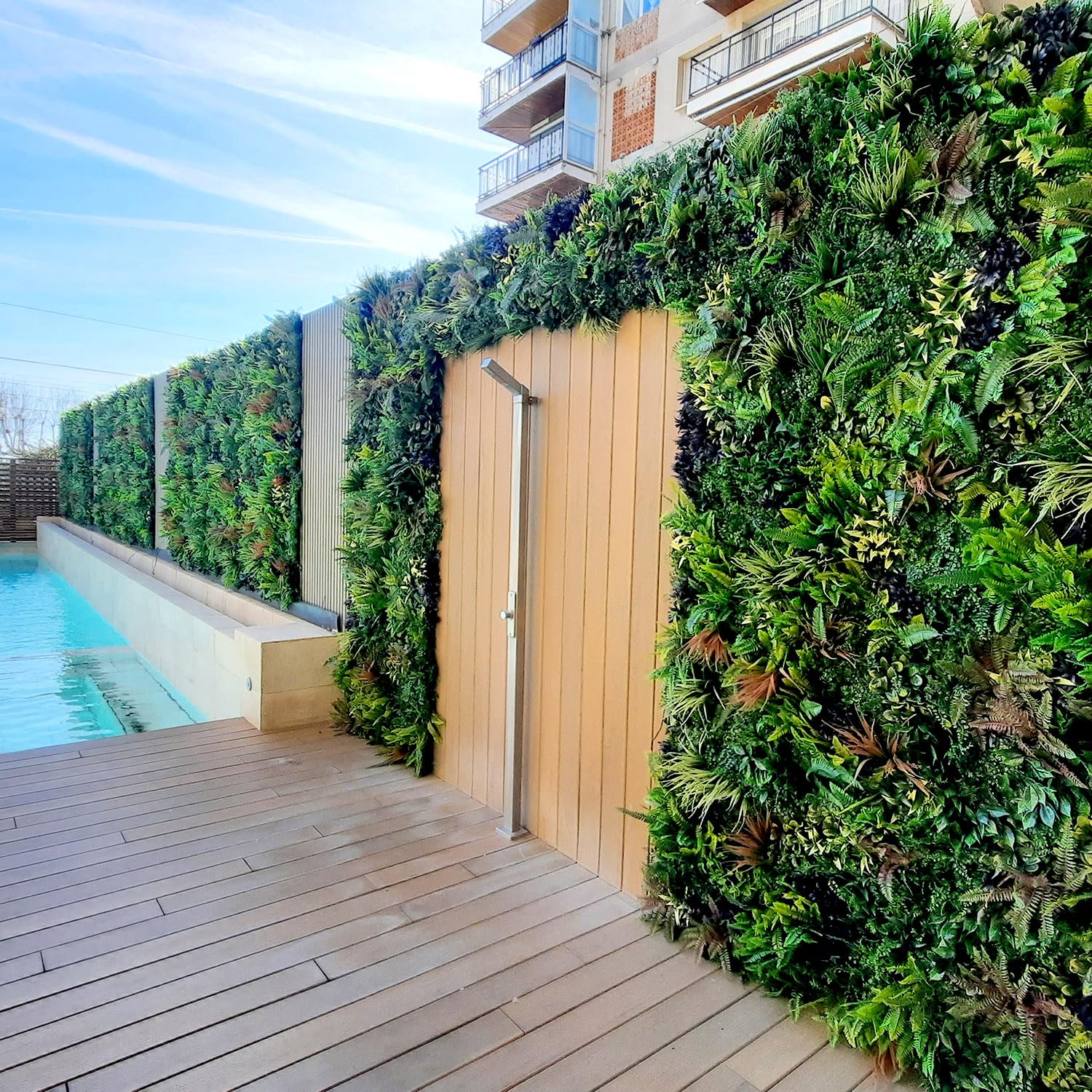 BONERVA | Jardín Vertical Artificial Amazonas | Pack 3 Piezas 100x100 Cm (3m²) | Planta Artificial Decorativa para hogar, Oficina, Hotel, Restaurante, etc. | MAL1218