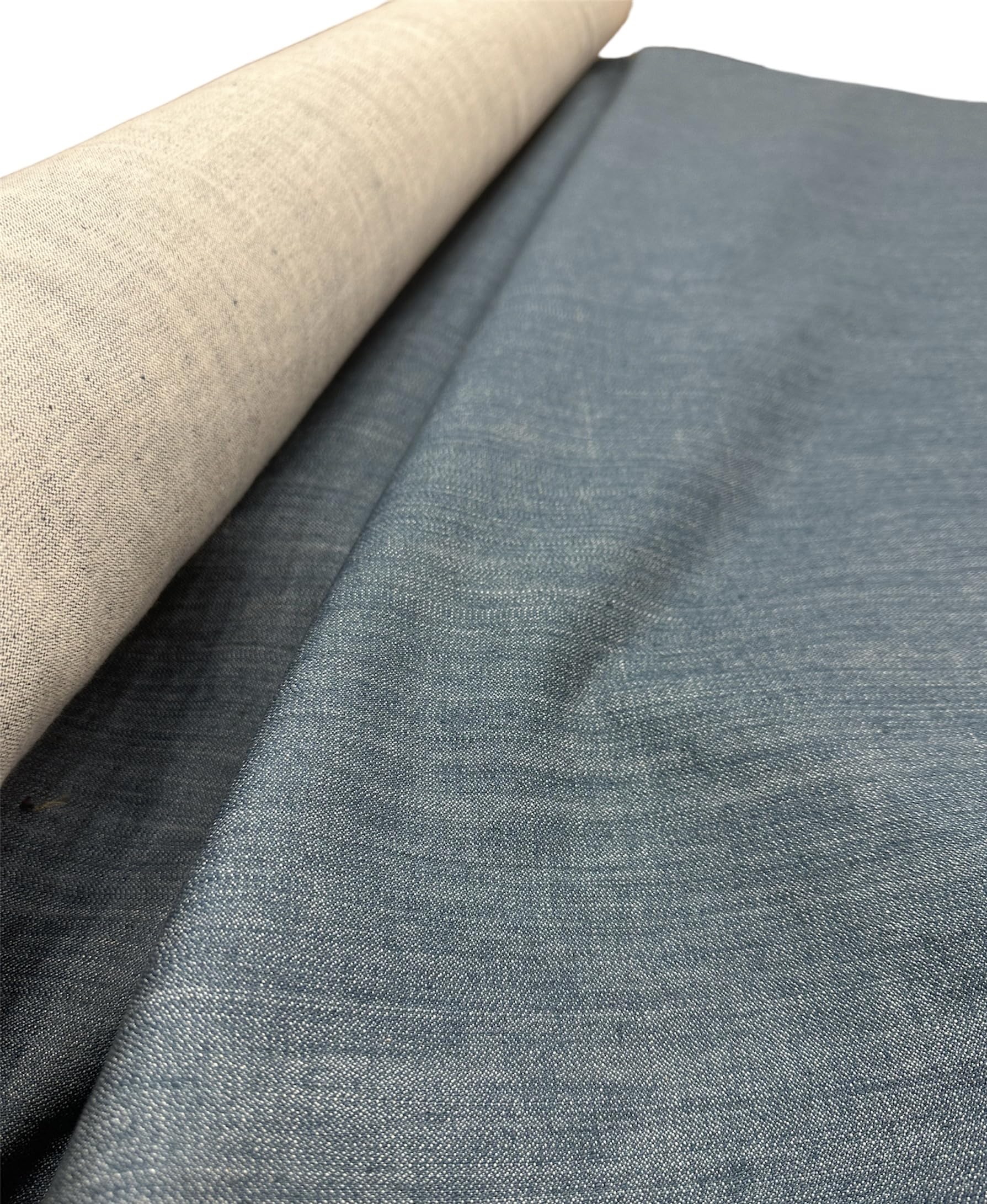 Washed Heavy Denim Blue Jean/12oz/ Made in Japan/Sold by The Yard/98% Cotton-2% Spandex - Image 4