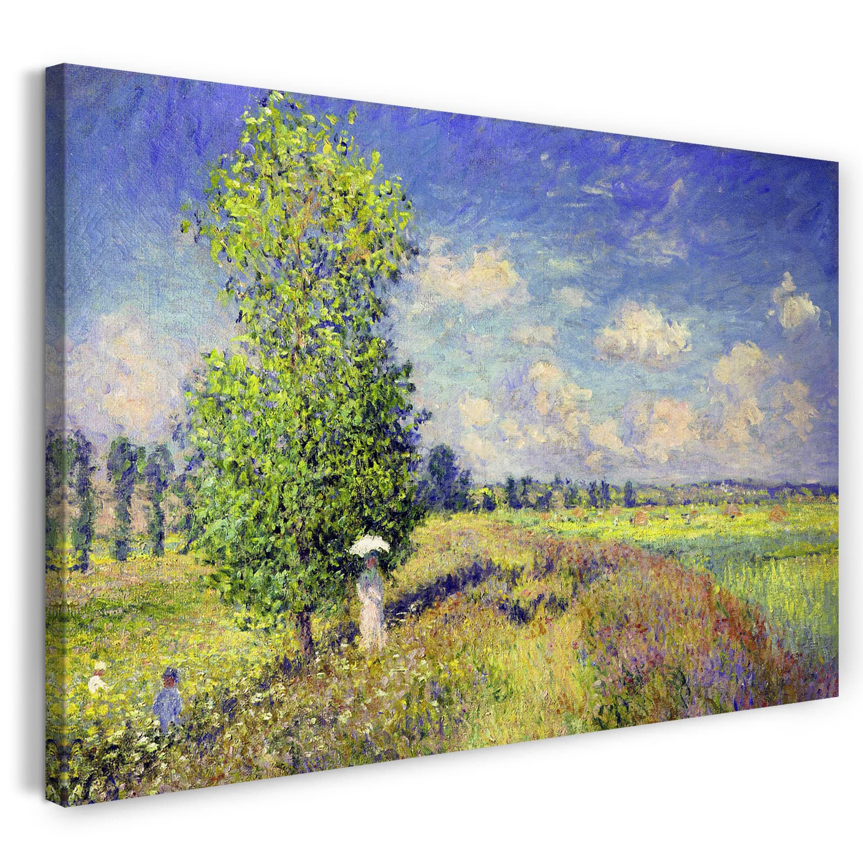 Printed Paintings Impresión sobre Lienzo (100x70cm): Claude Monet - Campo de Amapola en Verano