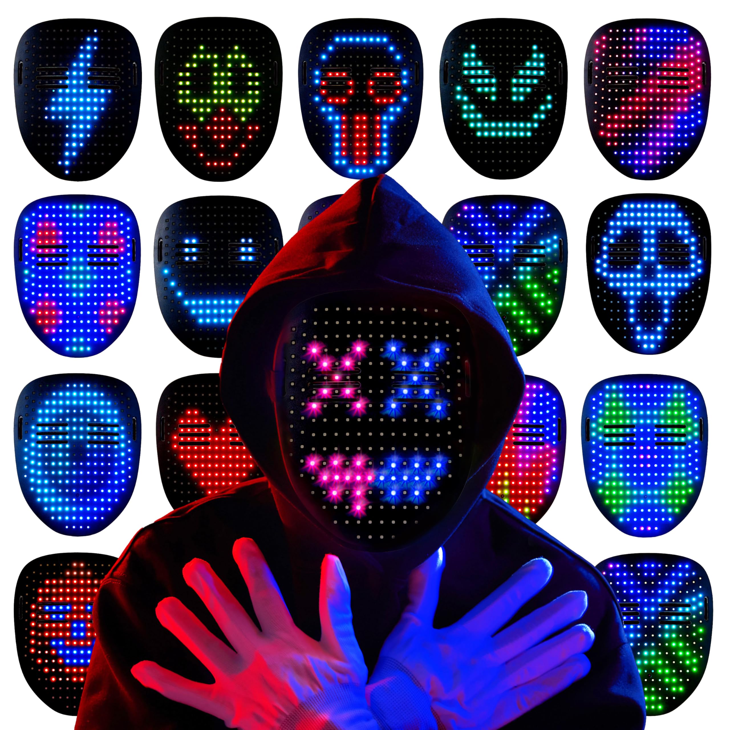 Nanoleaf LED Lichttherapie Gezichtsmasker | RGB IR | Draagbaar %26 Oplaadbaar Lna00090 M3 Big