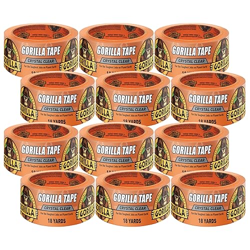 Miniatura 11 de Cinta Transparente Crystal Clear Gorilla, 1.88" x 18 yardas (Paquete de 1) - Resistente a la Intemperie para Proyectos y Reparaciones en Interiores