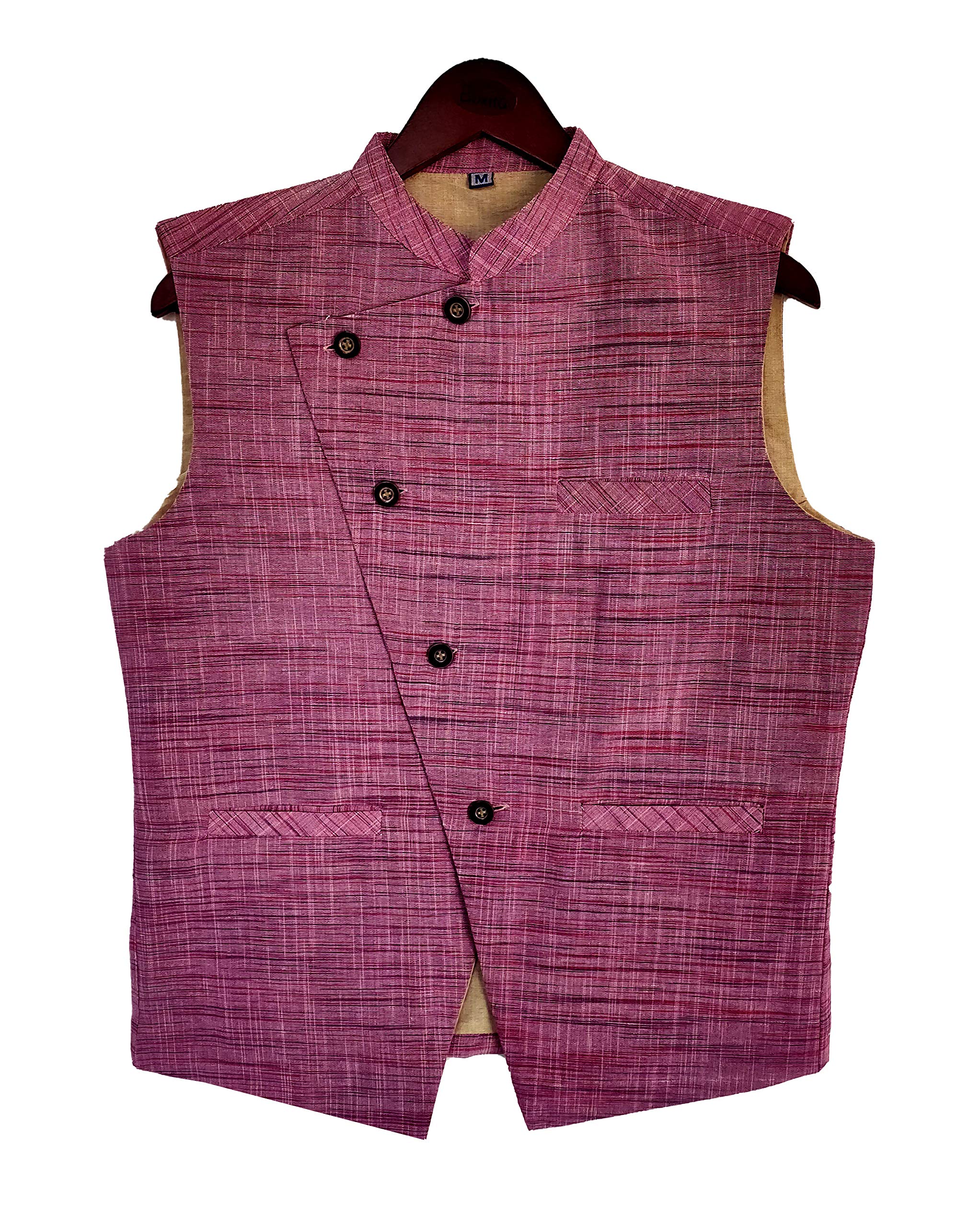 latest chikan Men's Cotton Festive and Casual Nehru Jacket Vest Waistcoat : Multiple Colors,42-picture-42