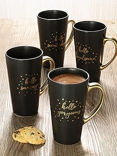 EMS UK LTD Waterside- 4 Piece Tall Hello Mug Set