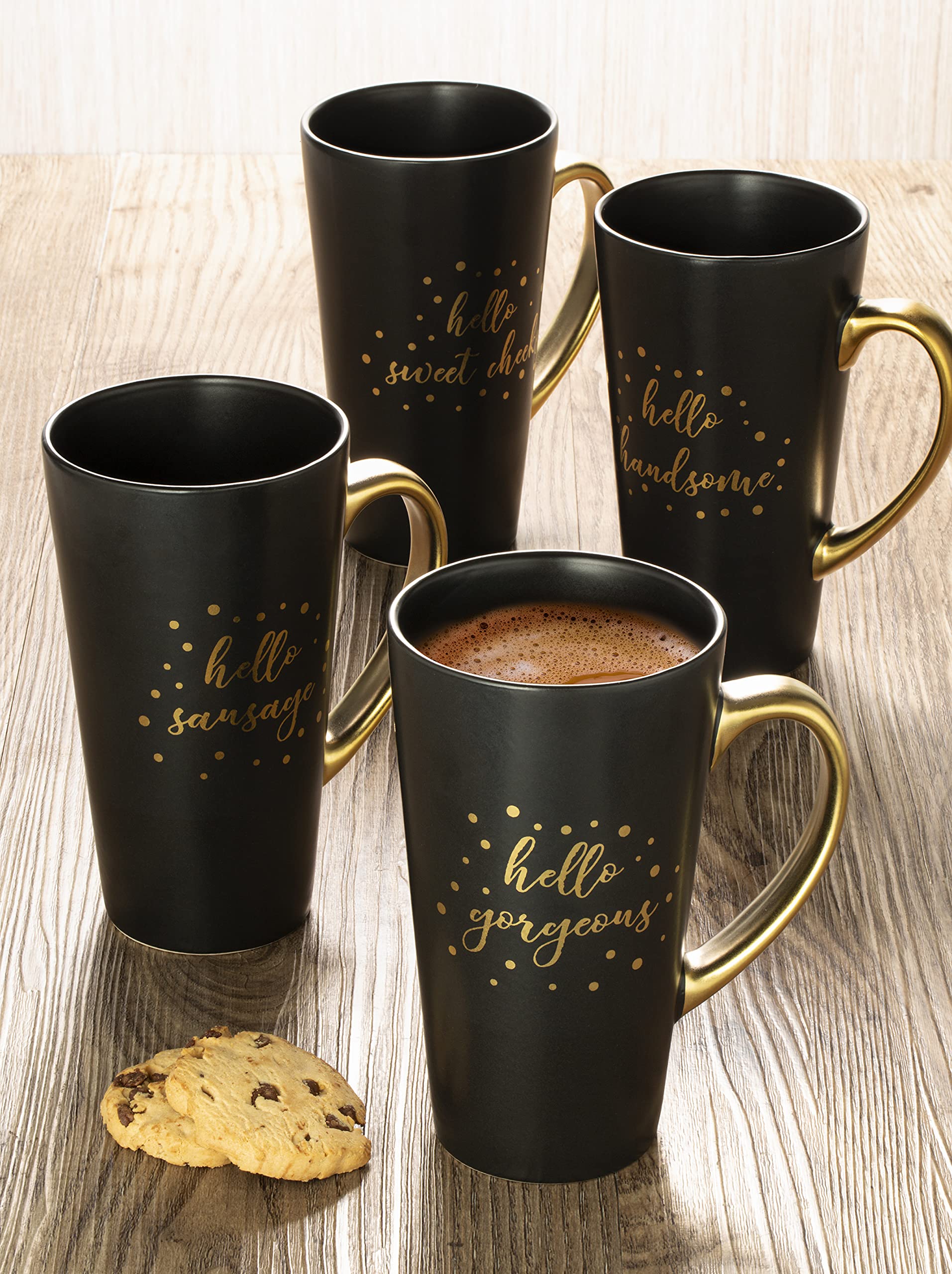 Waterside- 4 Piece Tall Hello Mug Set