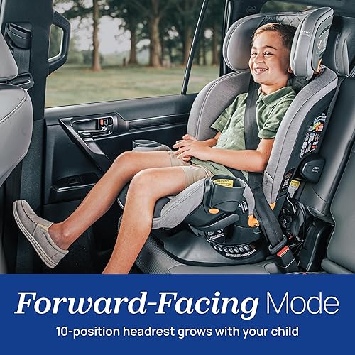 Miniatura 8 de Chicco OneFit Max ClearTex - Asiento de automóvil todo en uno con instalación LeverLock, diseño delgado, asiento de automóvil convertible, asiento