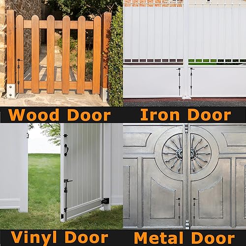 Miniatura 7 de Barra de acero para puerta de perno de caña de alta resistencia de 24 pulgadas, diseño para puertas de vinilo de metal de madera o aplicaciones de