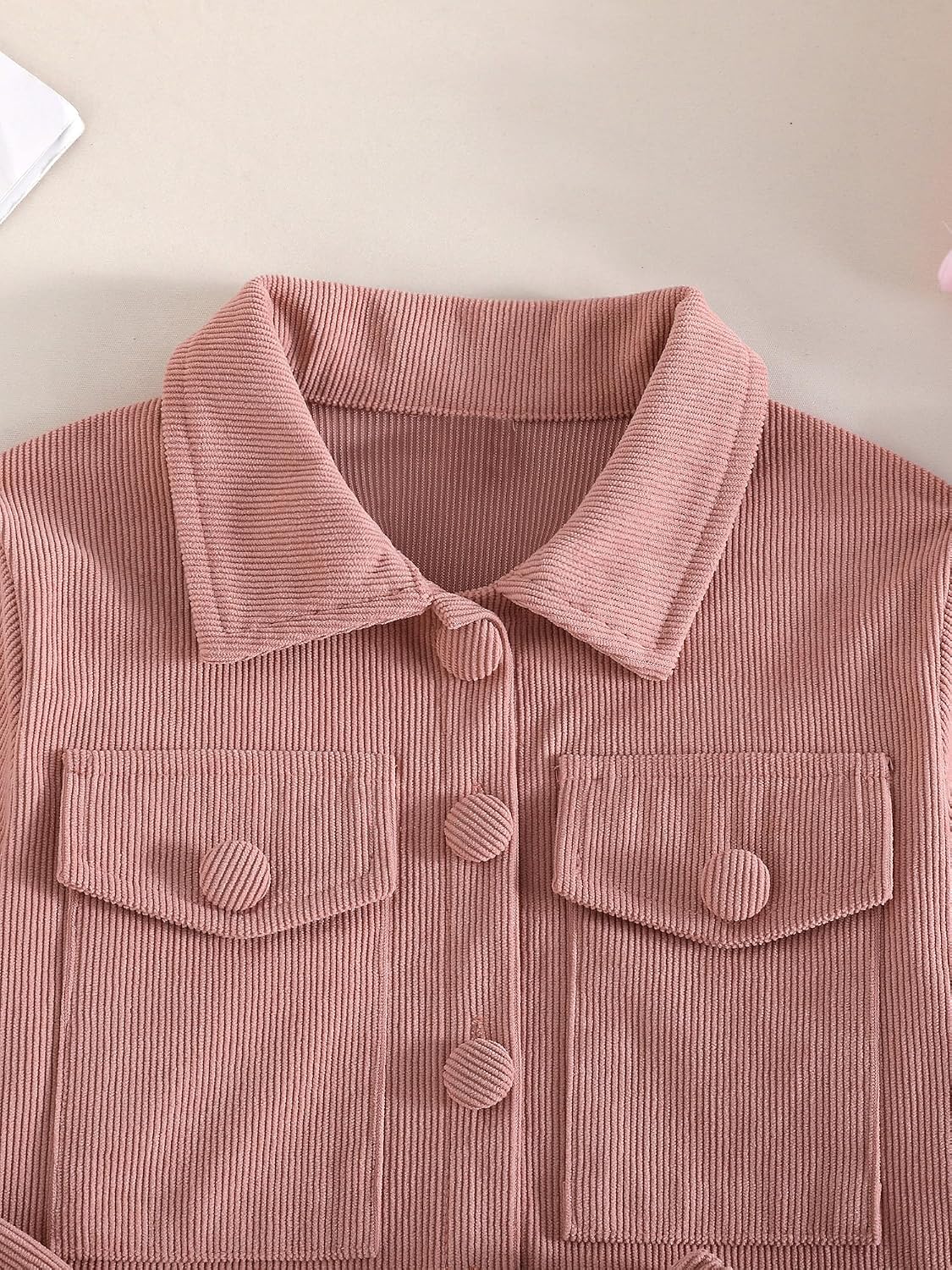 Girls 2 Piece Fall Outfits Corduroy Jacket and Skirt Set