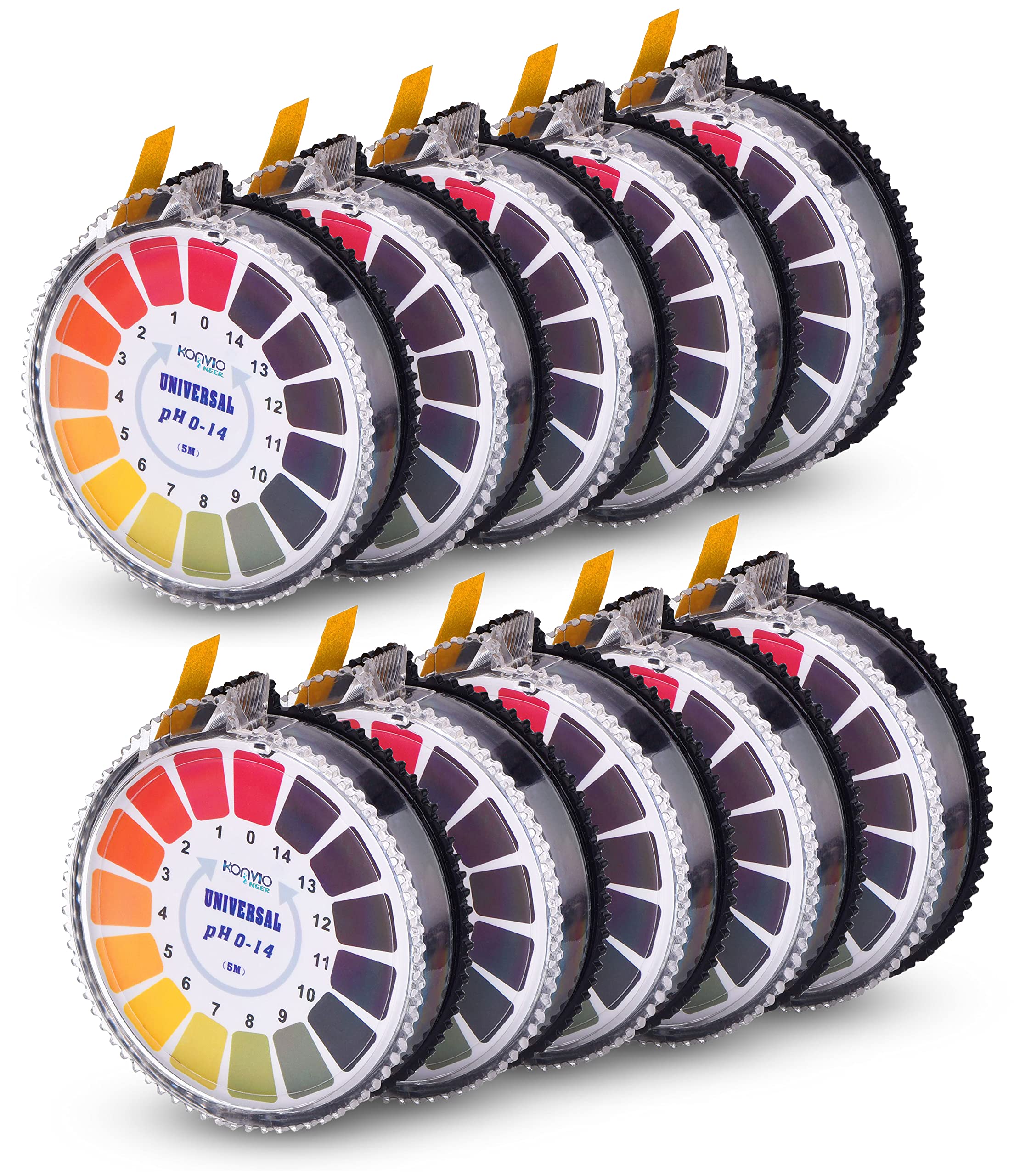 Konvio Neer pH Test Paper Roll, pH Strips Indicator, Litmus Paper, pH Measure Full Range 0-14 for Soil and Water Test,(16.4 ft/5 Meter, 10 Roll)-image-36