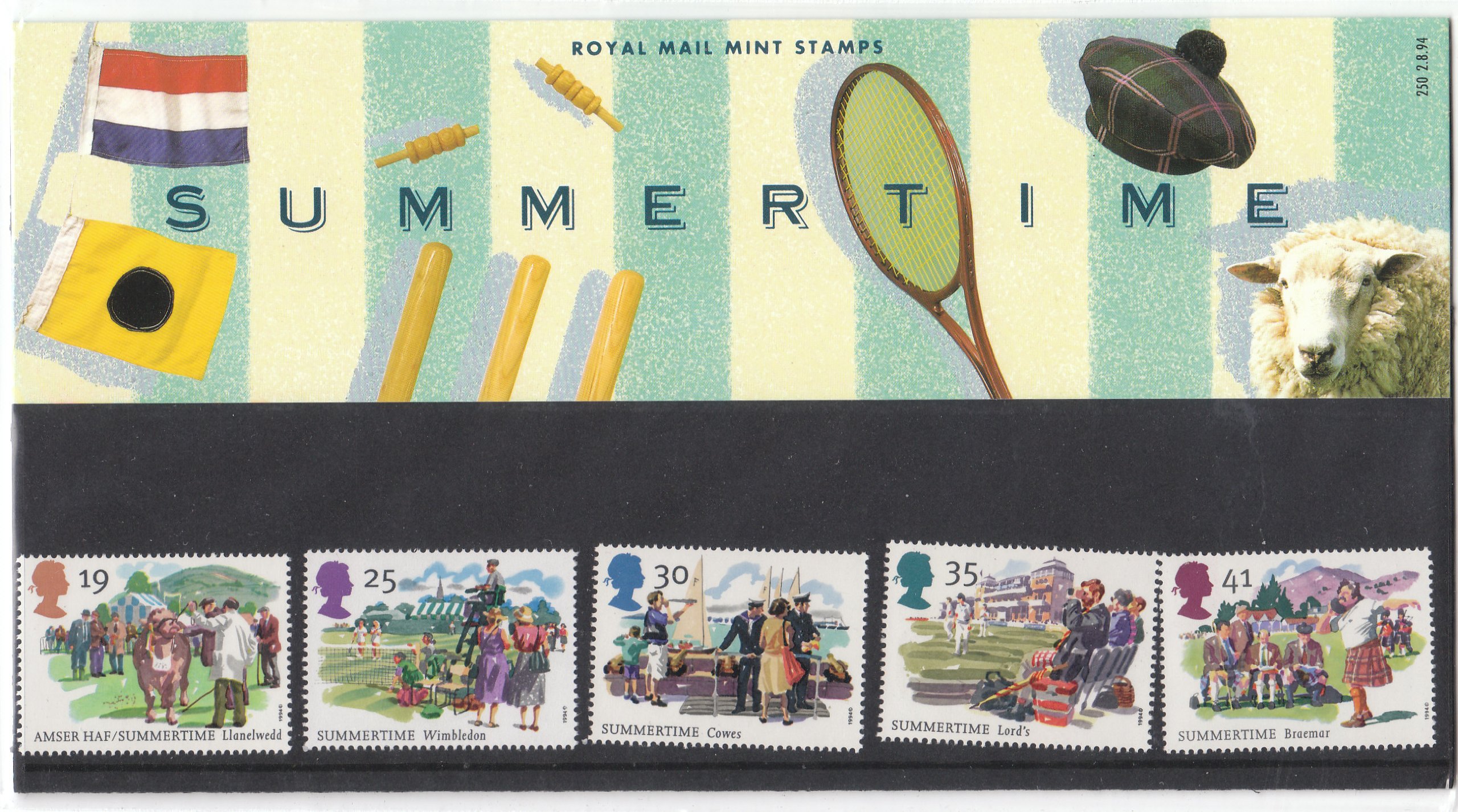 1994 SUMMERTIME STAMPS Presentation Pack, Multicolour