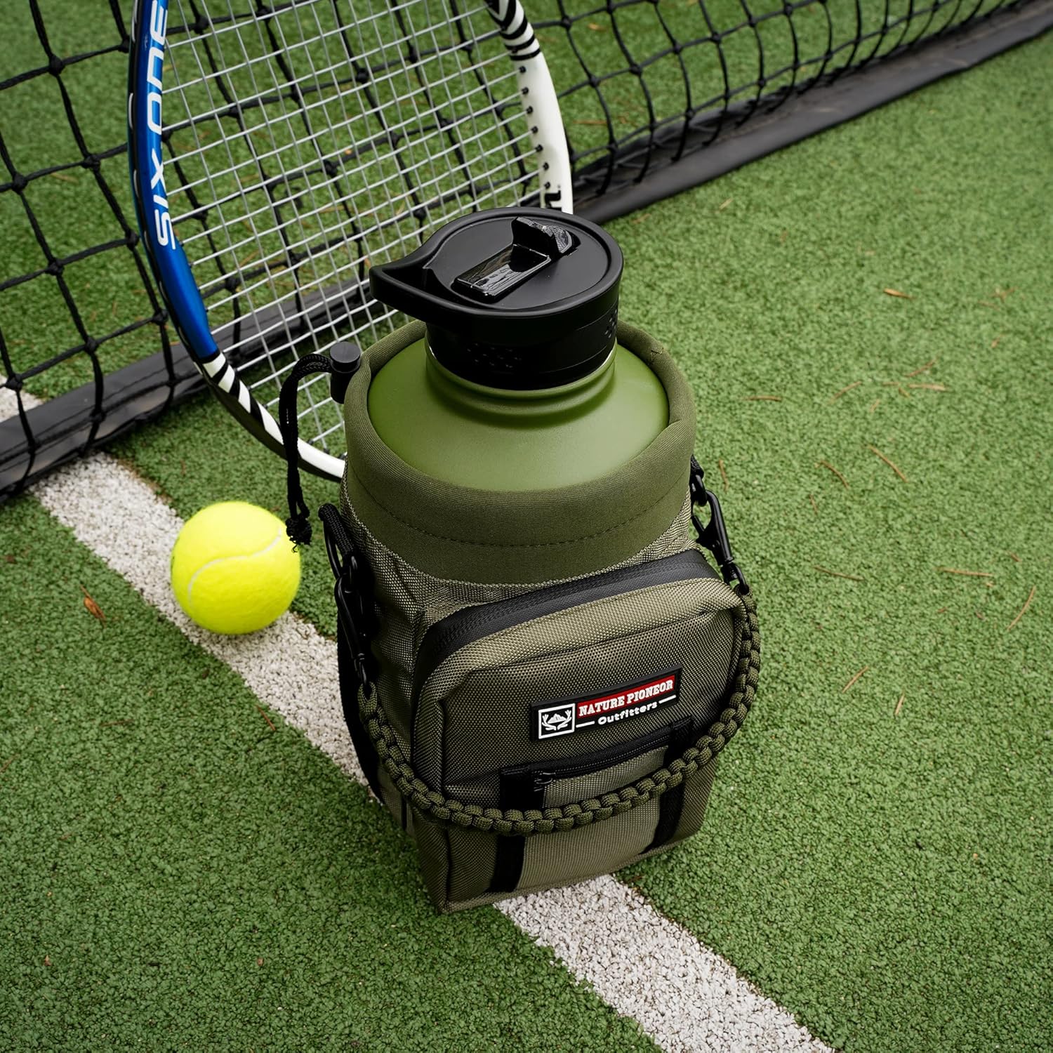 NATURE PIONEOR Insulated Water Bottles with Straw - 64oz Stainless Steel Vacuum Bottle with Holder/Carrier/Sleeve - Reusable 18/8 Food Grade Half Gallon Water Jug - Image 7