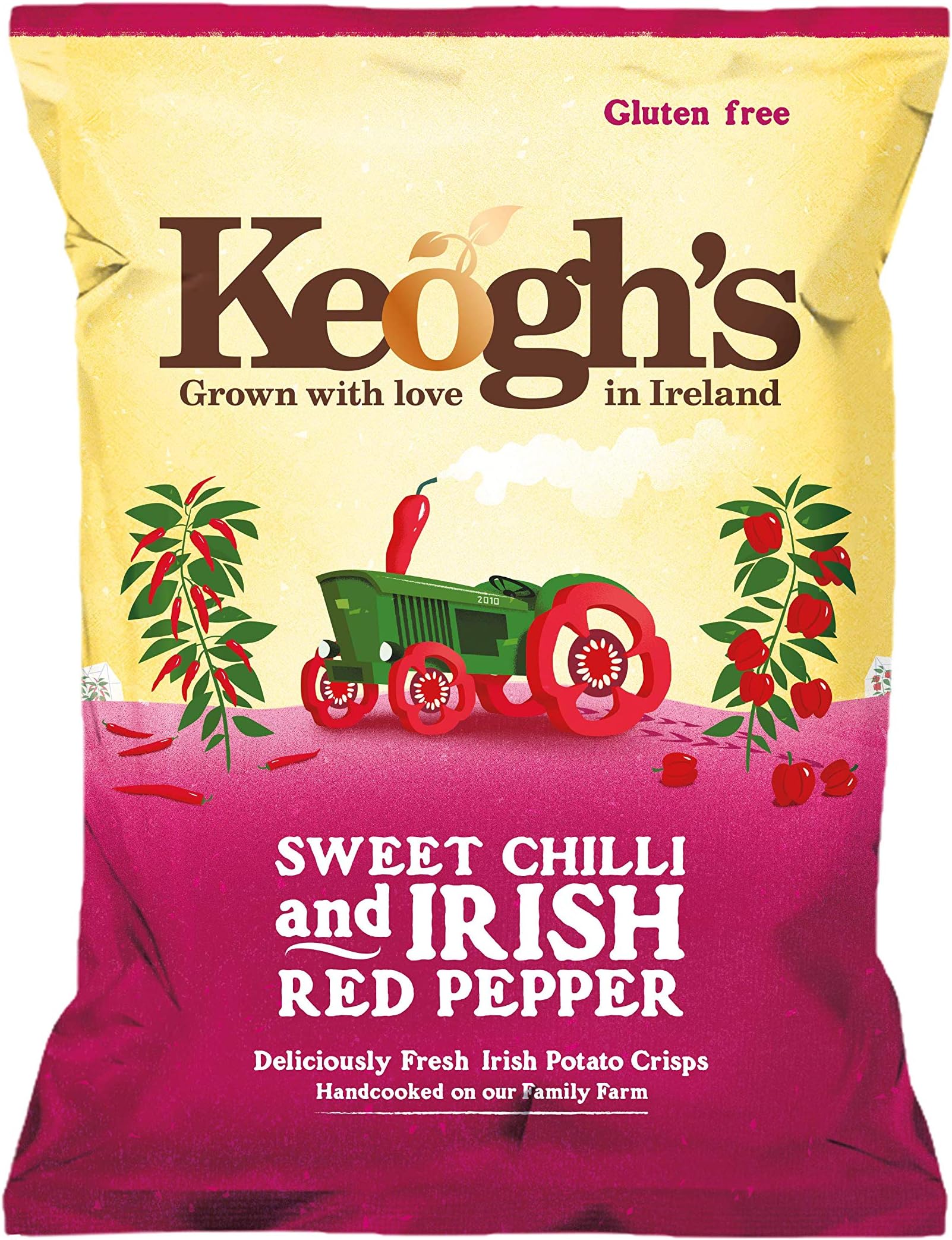 Keogh's Sweet Chilli and Irish Red Pepper Crisps 50g x 3