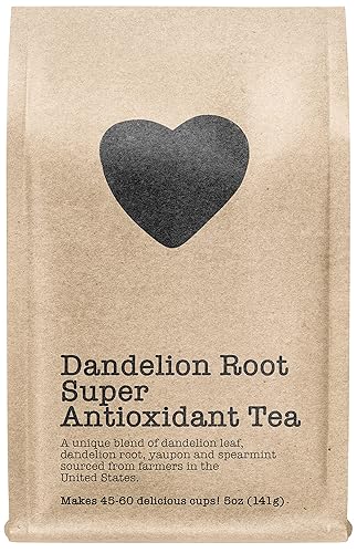 Miniatura 7 de Té súper antioxidante de raíz de diente de león, 15-20 porciones, bolsa con cremallera ecológica, contiene cafeína, té de hojas sueltas puro