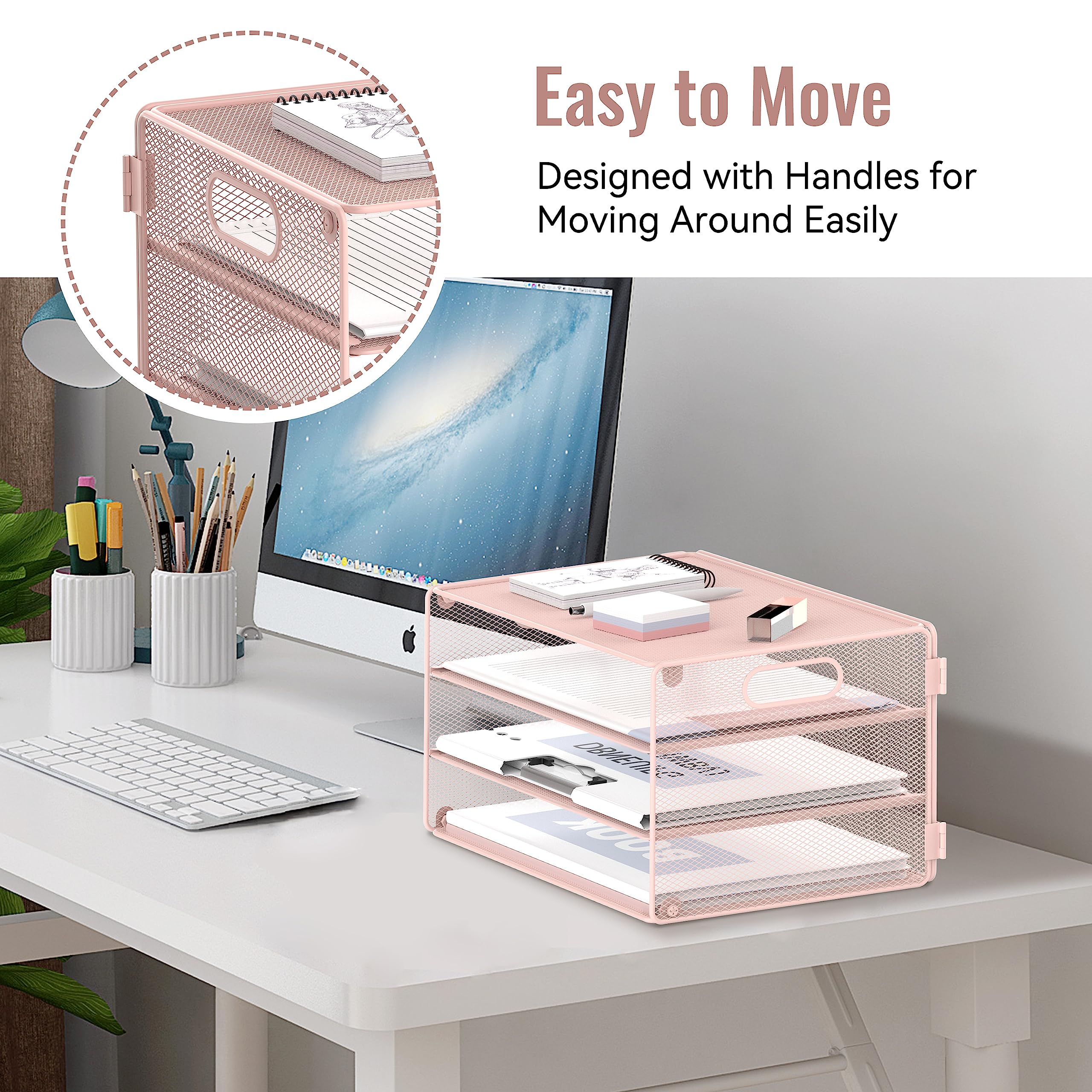 Snapklik.com : DALTACK 3 Tier Letter Tray Paper Organizer