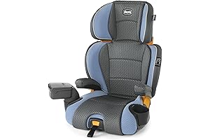 Chicco ClearTex Booster | KidFit Zip 2-in-1 Belt Positioning Booster Car Seat - Marina
