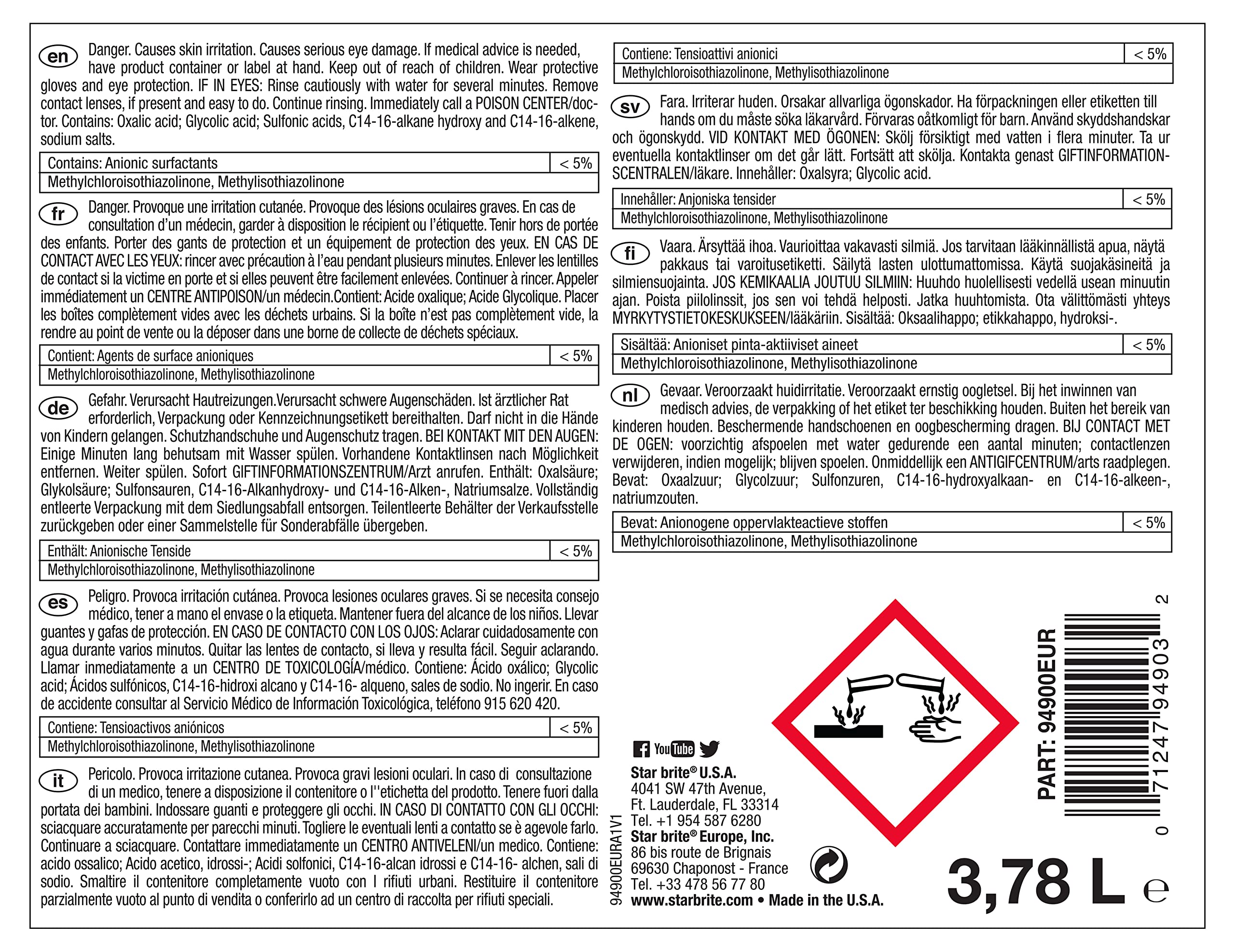 STAR BRITE Starbrite - Detergente per Teak