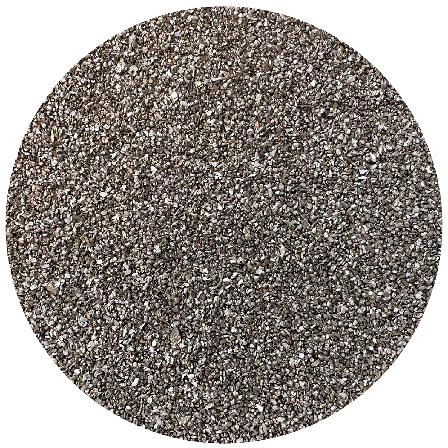 GAF TREASURES 0.5 Pound Natural Semi Tumbled Gemstone Chips, Crushed Mini Crystals, Undrilled Crystal Chips (Pyrite Sand)