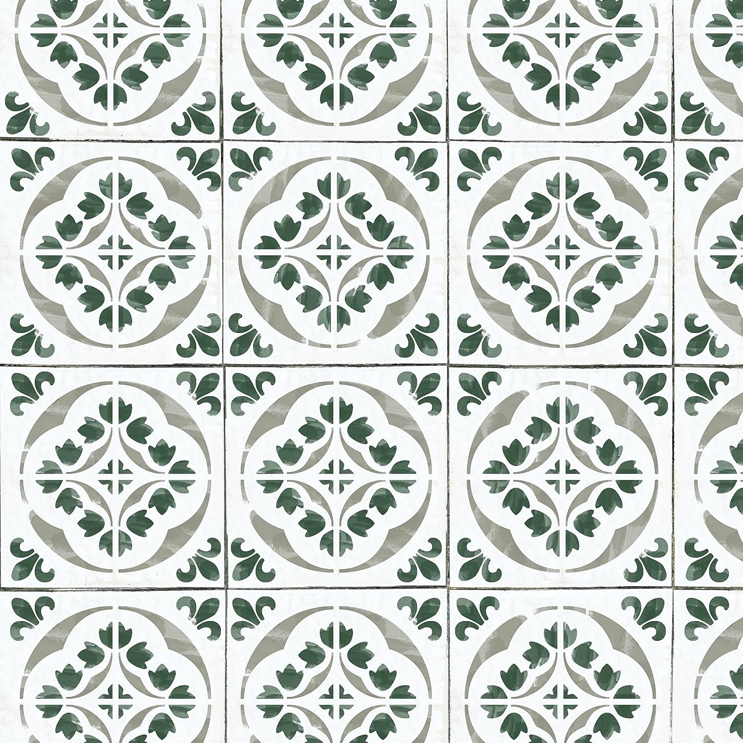 / Tile Stencil 12x12 (2 Pack) / Wall and Floor Stencil, Reusable for Painting, Furniture, Walls and Floors