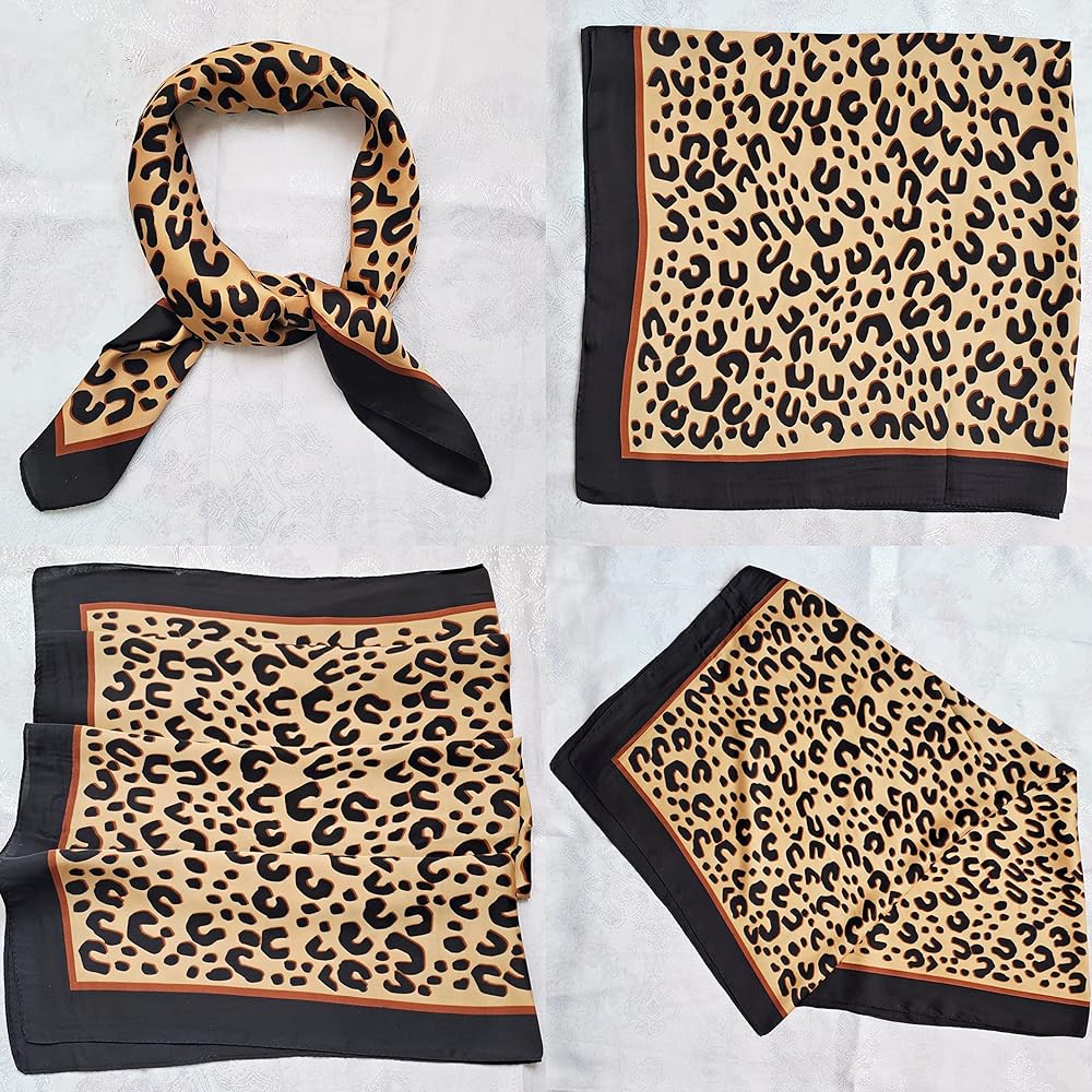 Urtronix Women Silk Square Scarves Fashion Satin Silk Scarf Neck