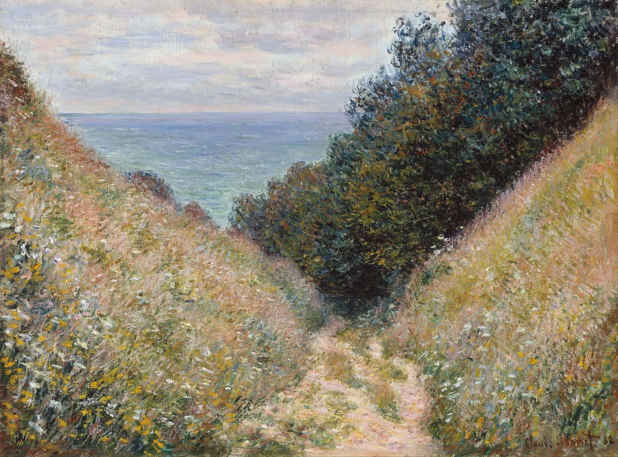 Pintura Monet Strada Alla Cavee cartel de lienzo para decoracion dormitorio 60x90cm 5