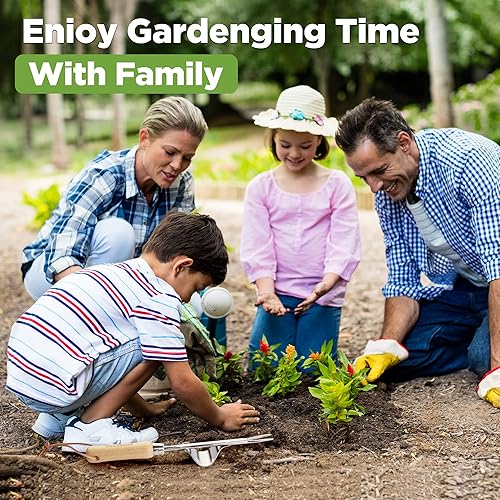 Miniatura 7 de WORKPRO Herramienta extractora de malezas, base de palanca de metal y horquillas en forma de V para una fácil eliminación de malezas y excavación de