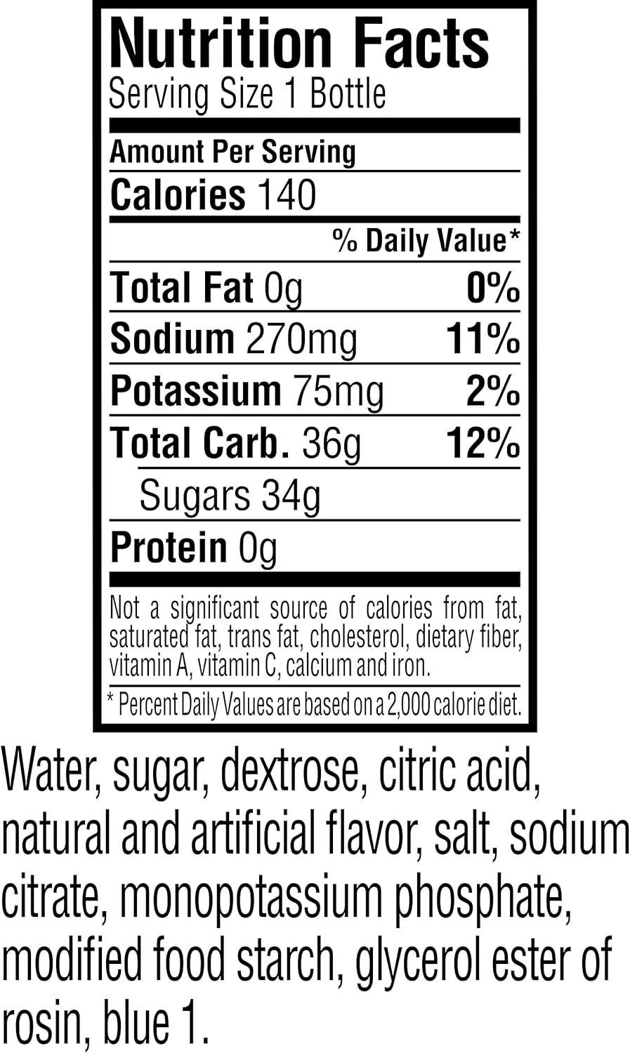Gatorade Thirst Quencher Fierce, Blue Cherry, 20 Ounce (8 Count)