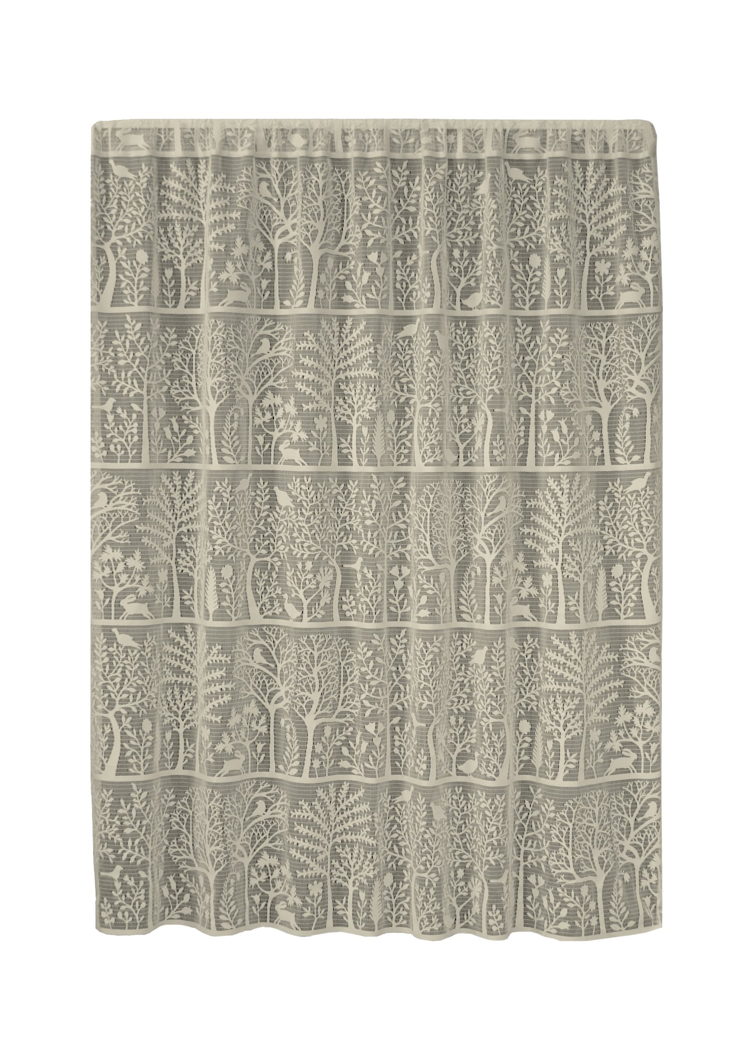 Panel de encaje para ventana de salón Heritage Lace en tono café transpirable 60x63