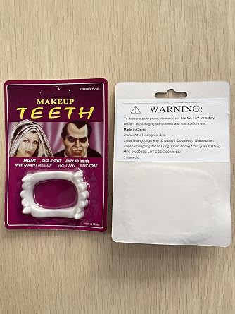 Boieo White Vampire Fangs Halloween Costumes Props for kids