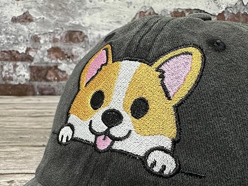 Miniatura 10 de Hepandy Gorra de béisbol bordada de bulldog francés para hombres y mujeres, color caqui lavado, gorra ajustable para papá, sombrero de camionero