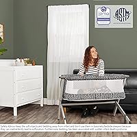 Vista 5 de Dream On Me Moisés Flora Compacto y Moderno, Blanco y Negro