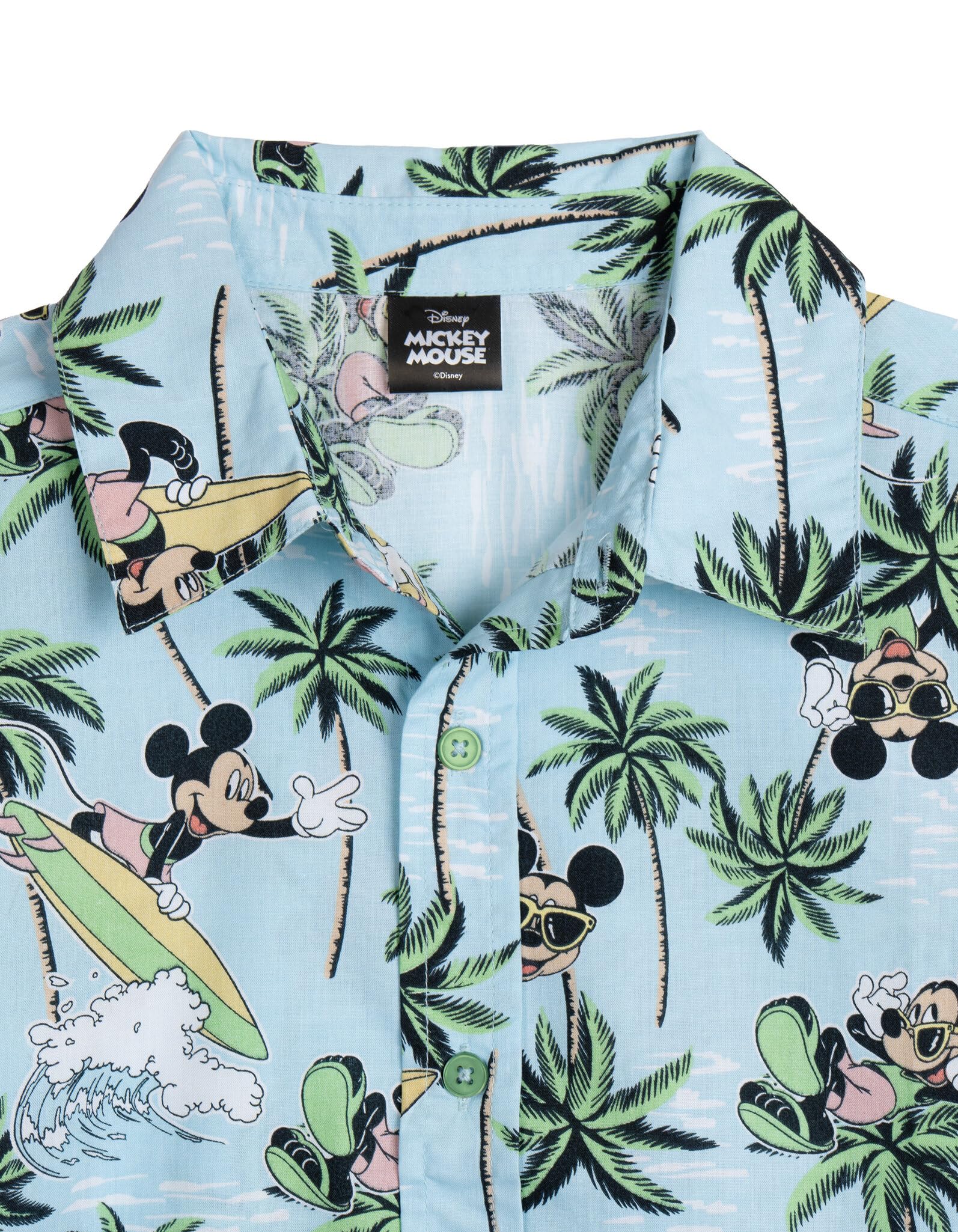 Disney Chemise hawaïenne avec boutons du Roi Lion Mickey Mouse Lilo et point
