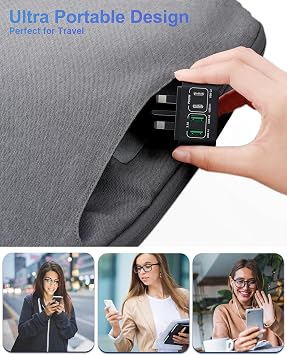 USB C Plug Fast Charger Plug UK for iPhone 17 16 15 14 13 12 11 Pro Max Plus, iPad, Samsung, Huawei, Google, 40W 4-Port USB Wall Plug Fast Charge Multi USBC Charging PlugType C PD Power Adapter
