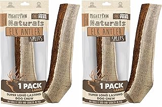 Mighty Paw Split Elk Antlers for Dogs (Sourced in The USA)