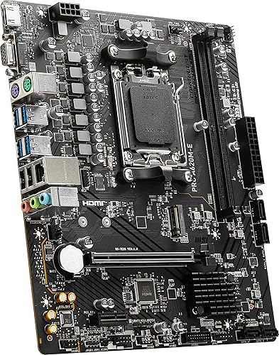 Miniatura 4 de MSI PRO A620M-E ProSeries - Placa base (AMD AM5, DDR5, PCIe 4.0, SATA 6Gbs, M.2, USB 3.2 Gen 1, Gbps LAN, DVIHDMI, mATX)