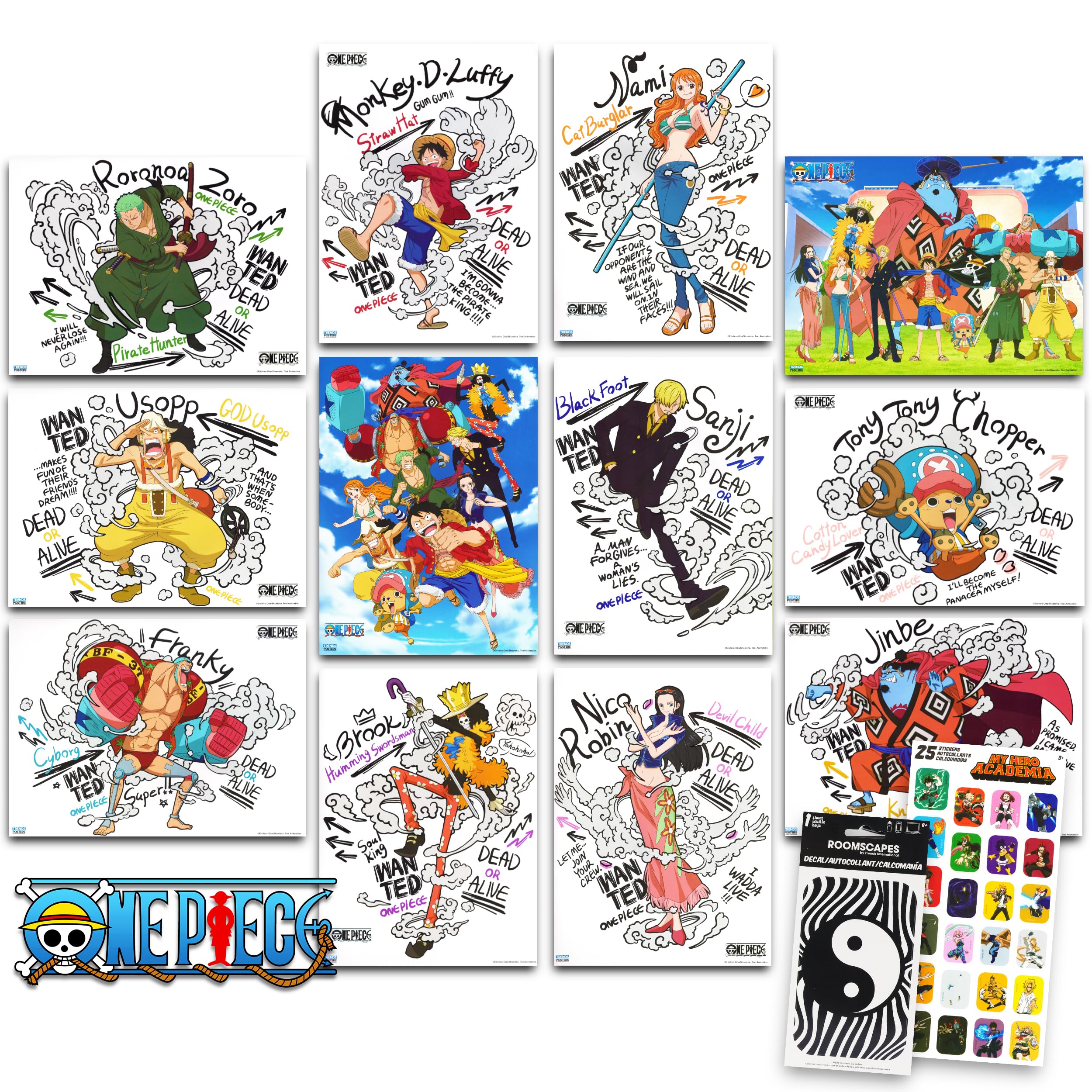 Amazon.com: One Piece Posters for Room Decor - 12 Pc Bundle for