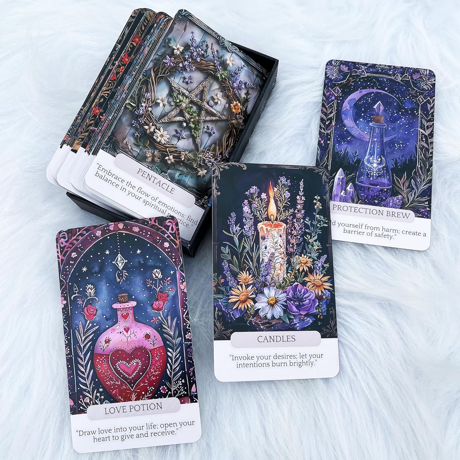 Witch Tools Magic Oracle Card: Fortune Teller Oracle Cards for Beginners, Uncover The Mysterious Wisdom of Witchcraft with The Help of Sacred Tools or Magical Symbols, gain Guidance and Inspiration