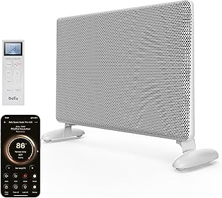 Ballu Mica Infrared Panel Space Heater for Large Room,Smart Quiet Heater with Programmable Thermostat,WiFi App Control,Inverter Energy Efficient for Indoor Use,Compatible with Alexa,White