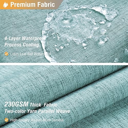 Miniatura 2 de BTTN Cortina de ducha de 78 pulgadas de largo, juego de cortinas de ducha de tela gruesa con textura de lino con 12 ganchos de plástico, cortinas de